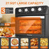27.5QT 6-in-1 Air Fryer Toaster Oven Dropdown-Door 6-Slice Countertop Convection Oven For Air Frying, Baking, Roasting, Broiling & Grilling, 1600W, Black - I Like It I Love It